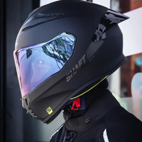 Casco moto Shaft 584sp Solid Negro - Imagen 5