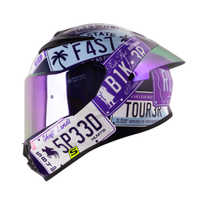 Casco moto Shaft 584sp State Morado