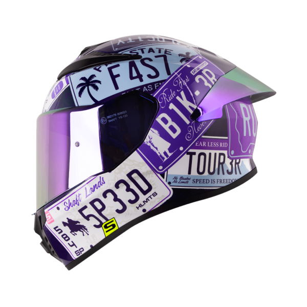 Casco moto Shaft 584sp State Morado