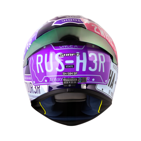Casco moto Shaft 584sp State Morado - Imagen 2