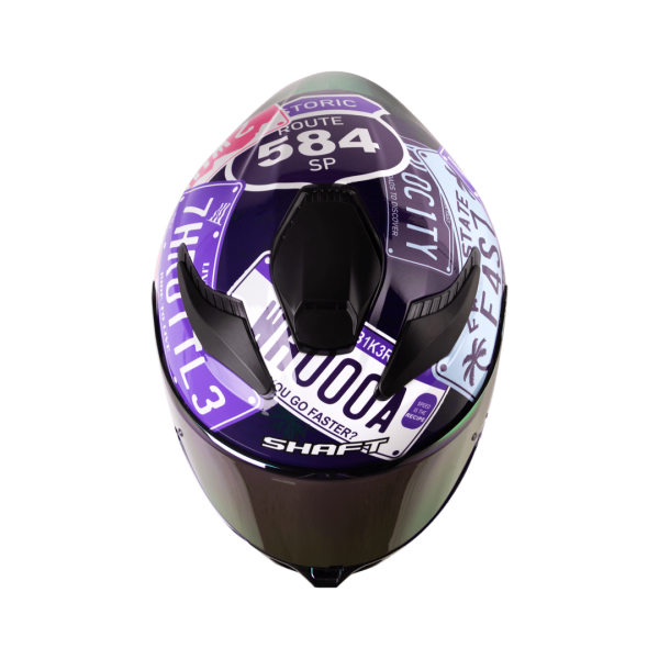 Casco moto Shaft 584sp State Morado - Imagen 3