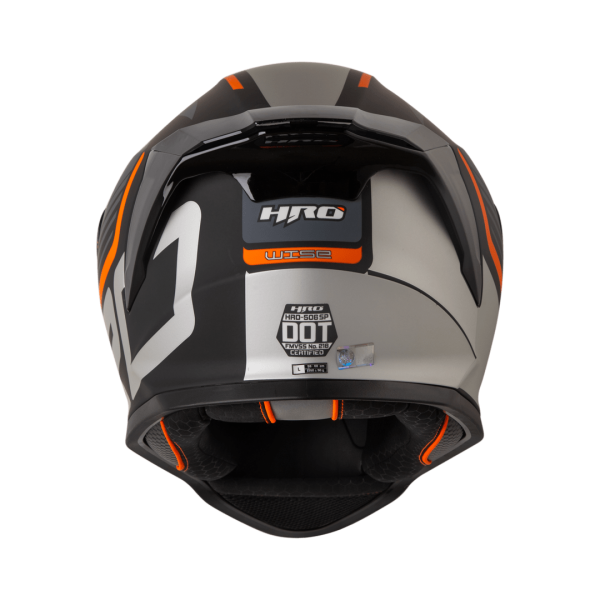 Casco Moto HRO 506 Wise Negro Gris Mate - Imagen 3
