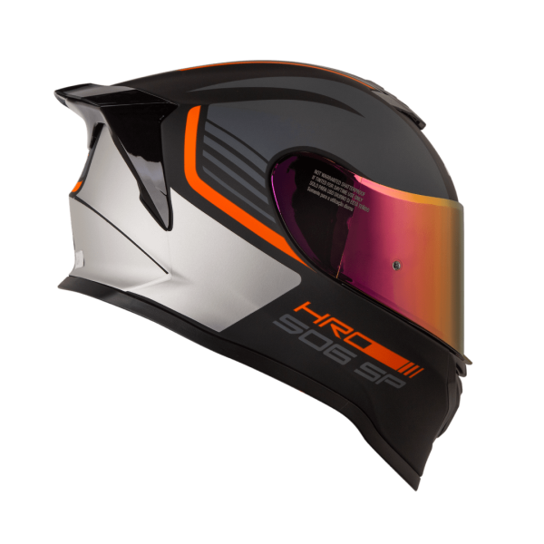 Casco Moto HRO 506 Wise Negro Gris Mate - Imagen 2