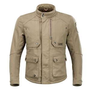 Chaqueta moto Duhan D-2272 Beige Larga Classic