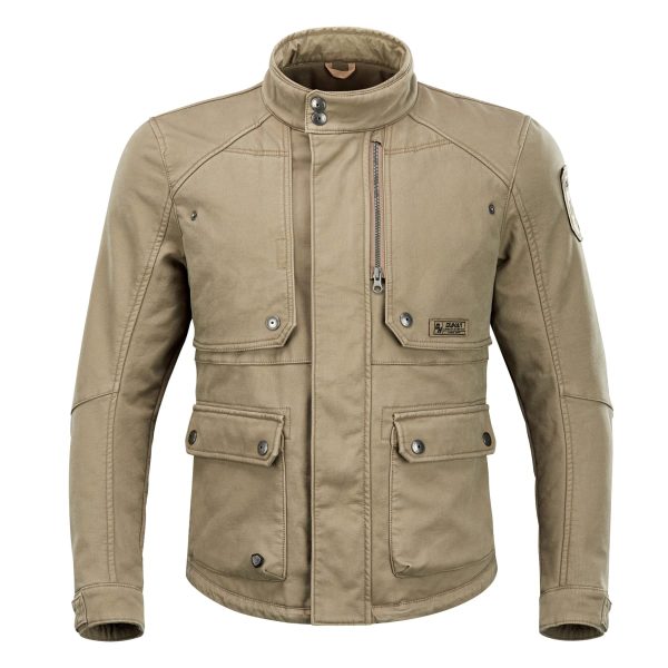 Chaqueta moto Duhan D-2272 Beige Larga Classic