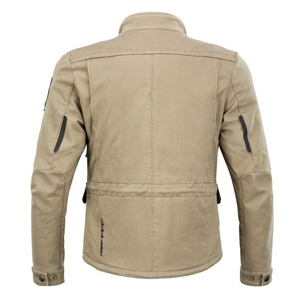 Chaqueta moto Duhan D-2272 Beige Larga Classic - Imagen 2