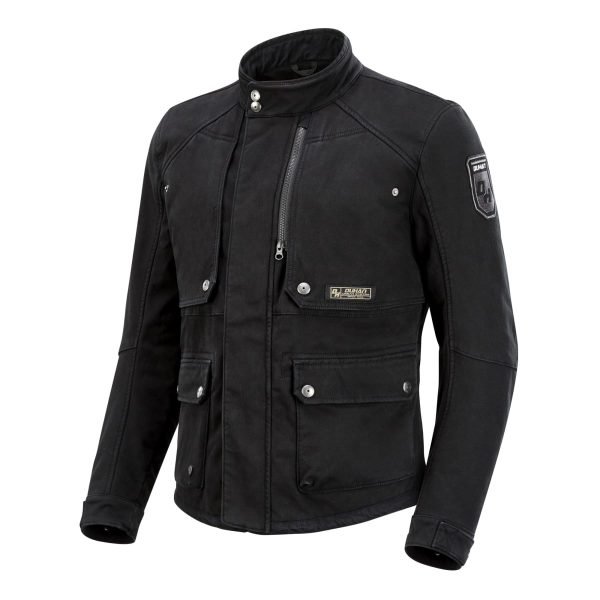 Chaqueta moto Duhan D-2272 Negro Larga Classic