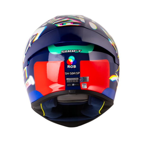 Casco moto Shaft 584sp RGB Azul - Imagen 3