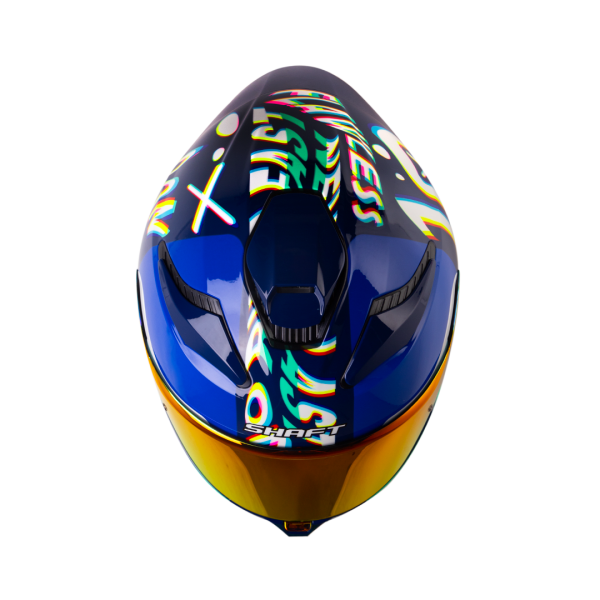 Casco moto Shaft 584sp RGB Azul - Imagen 4