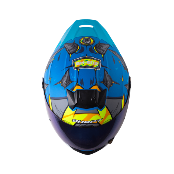 Casco moto Shaft 502sp Eldymon azul + Mica de color - Imagen 2