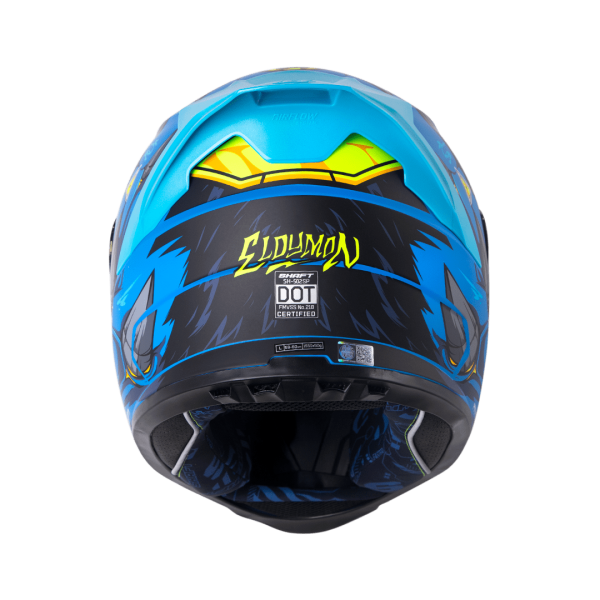 Casco moto Shaft 502sp Eldymon azul + Mica de color - Imagen 3