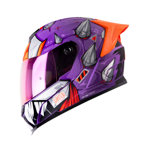 Casco moto Shaft 502sp Eldymon morado + Mica de color