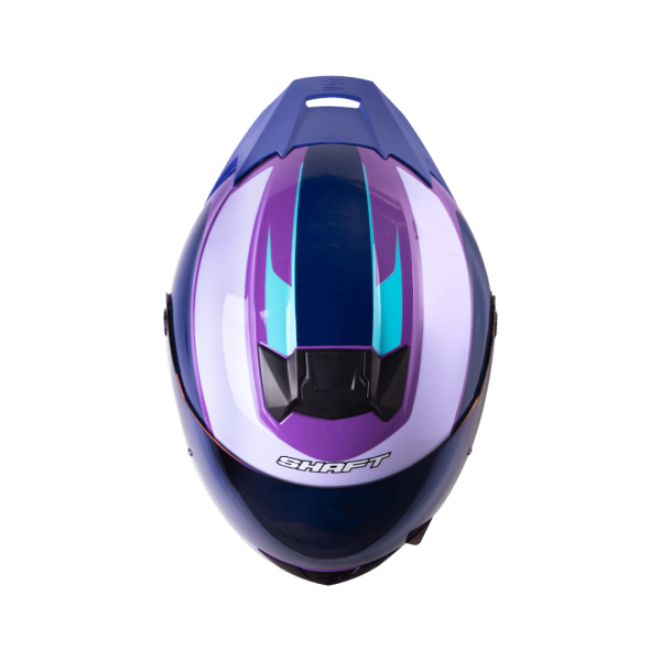Casco moto Shaft 502sp Fraxer morado + Mica de color - Imagen 2