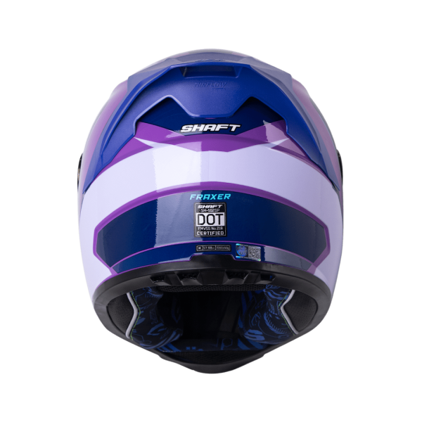 Casco moto Shaft 502sp Fraxer morado + Mica de color - Imagen 3