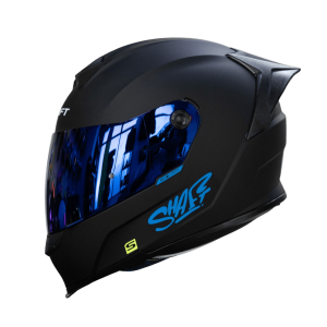 Casco moto Shaft 502sp Solid NG Azul mate + Mica de color