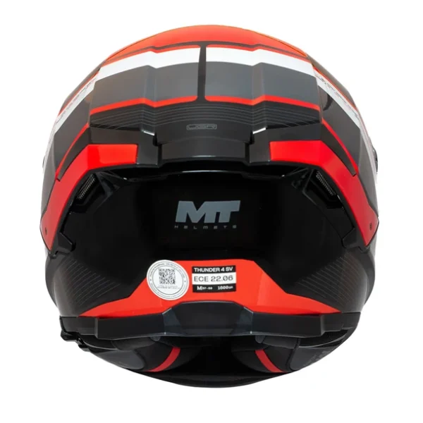 Casco MT Helmets Thunder 4 SV R25 B5 Red Brillo + Pinlock - Imagen 5