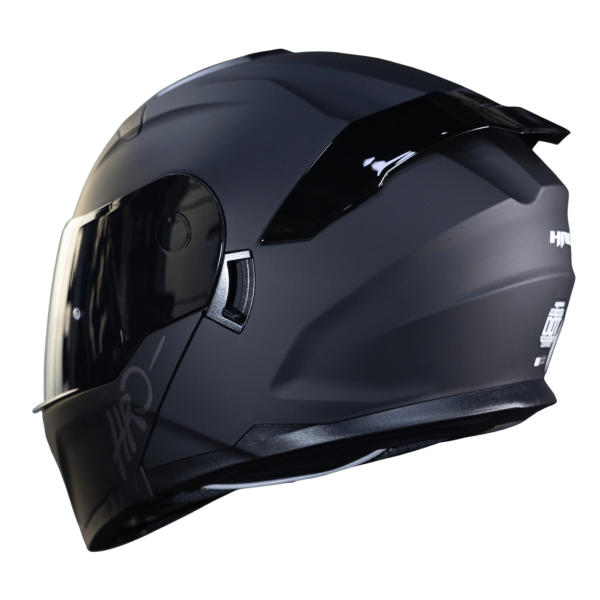 Casco Abatible Moto HRO 3440Dv Solid Negro Smoke - Imagen 4