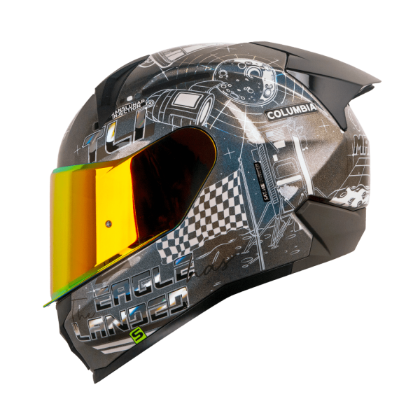 Casco Shaft SH-560 evo Mankind camaleon gris + Mica de regalo