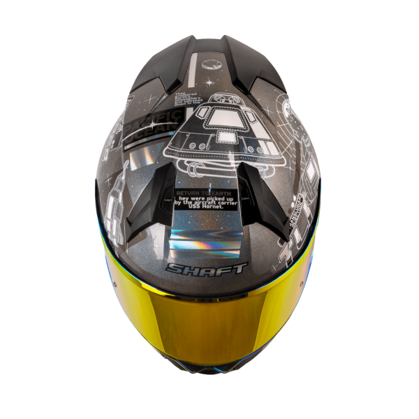 Casco Shaft SH-560 evo Mankind camaleon gris + Mica de regalo - Imagen 3