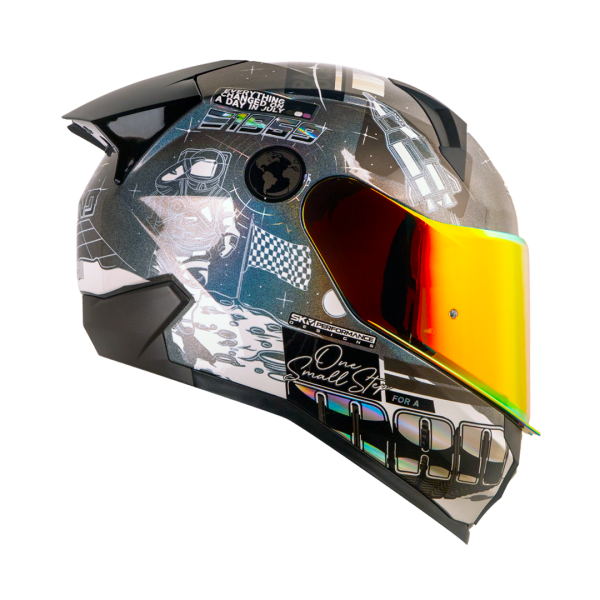 Casco Shaft SH-560 evo Mankind camaleon gris + Mica de regalo - Imagen 2