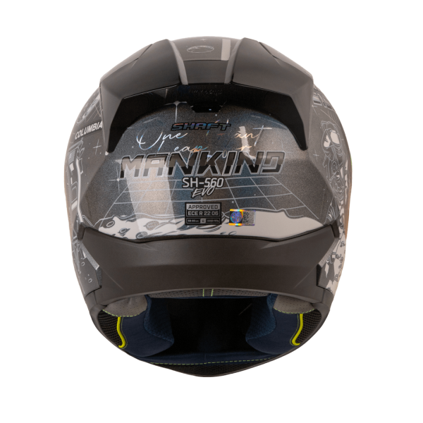 Casco Shaft SH-560 evo Mankind camaleon gris + Mica de regalo - Imagen 4