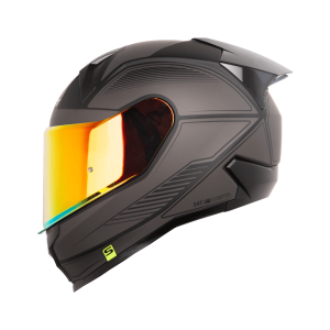 Casco Shaft SH-560 evo solid Blocked ng gr.os + Mica de regalo