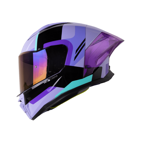 Casco de moto Shaft 596SP Fick morado integral