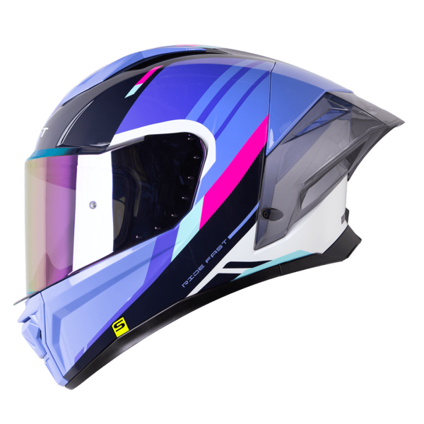 Casco de moto Shaft 596SP Outside azul claro integral