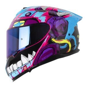 Casco de moto Shaft SH Pro 610dv evo Cyberpunk fc.b az integral