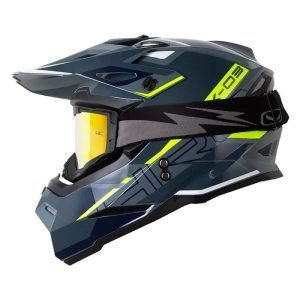 Casco Moto HRO Mx03 Dominic Gris Motocross antiparra
