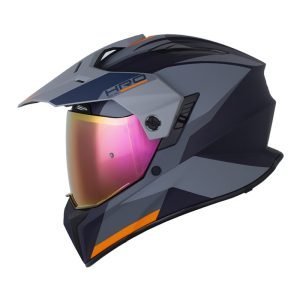 Casco moto HRO MX-340DV Long Azul Multipropósito