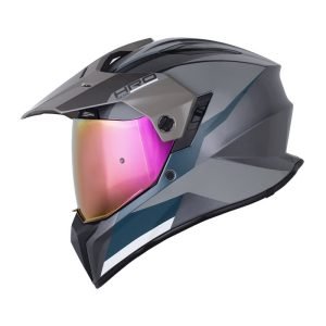 Casco moto HRO MX-340DV Long Gris Multipropósito