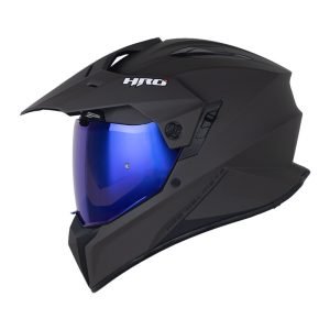 Casco moto HRO MX-340DV Solid Azul Multipropósito