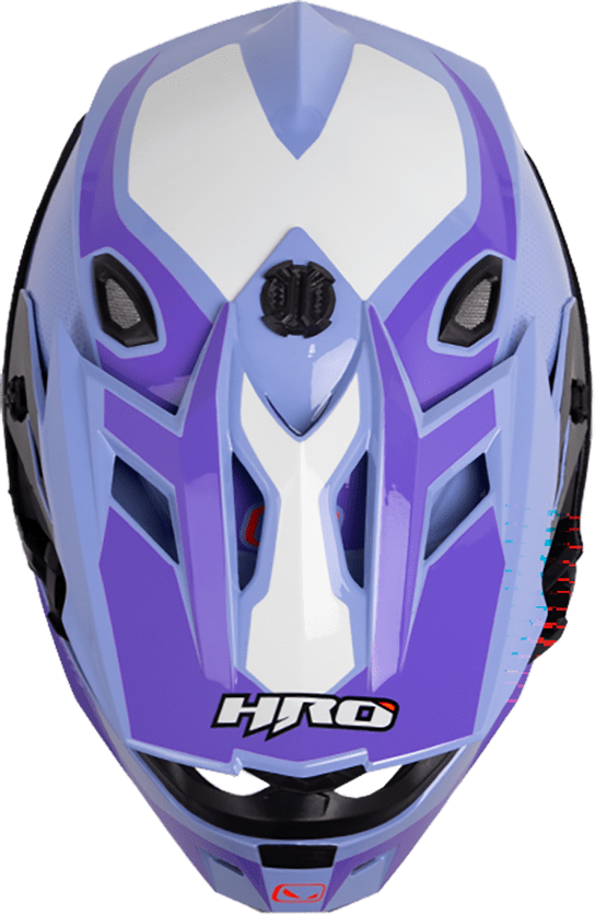 Casco Moto HRO Mx03 Overkill Morado Motocross antiparra - Imagen 3