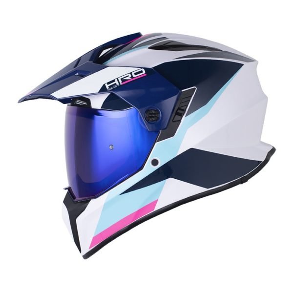 Casco moto HRO MX-340DV Long Blanco Multipropósito