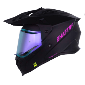 Casco Moto Shaft MX-360 Solid Negro Fucsia multipropósito
