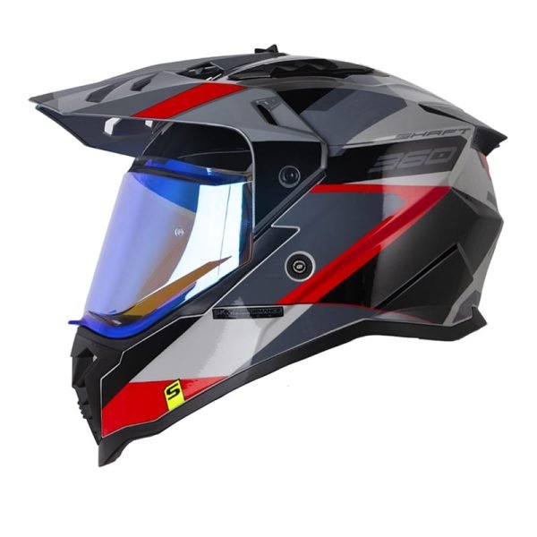 Casco Moto Shaft MX-360 Misho Gris Brillo multipropósito