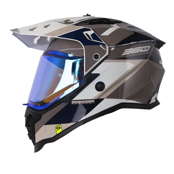 Casco Moto Shaft MX-360 Misho Azul Brillo multipropósito