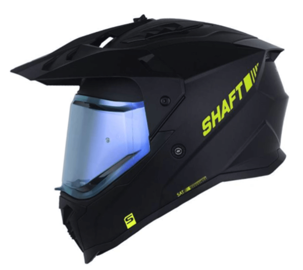 Casco Moto Shaft MX-360 Solid Negro Amarillo multipropósito