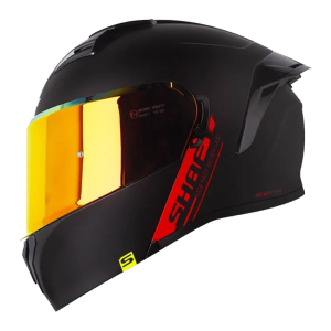 Casco abatible moto Shaft 3820sp Solid Rojo Mate