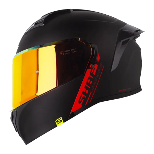 Casco abatible moto Shaft 3820sp Solid Rojo Mate